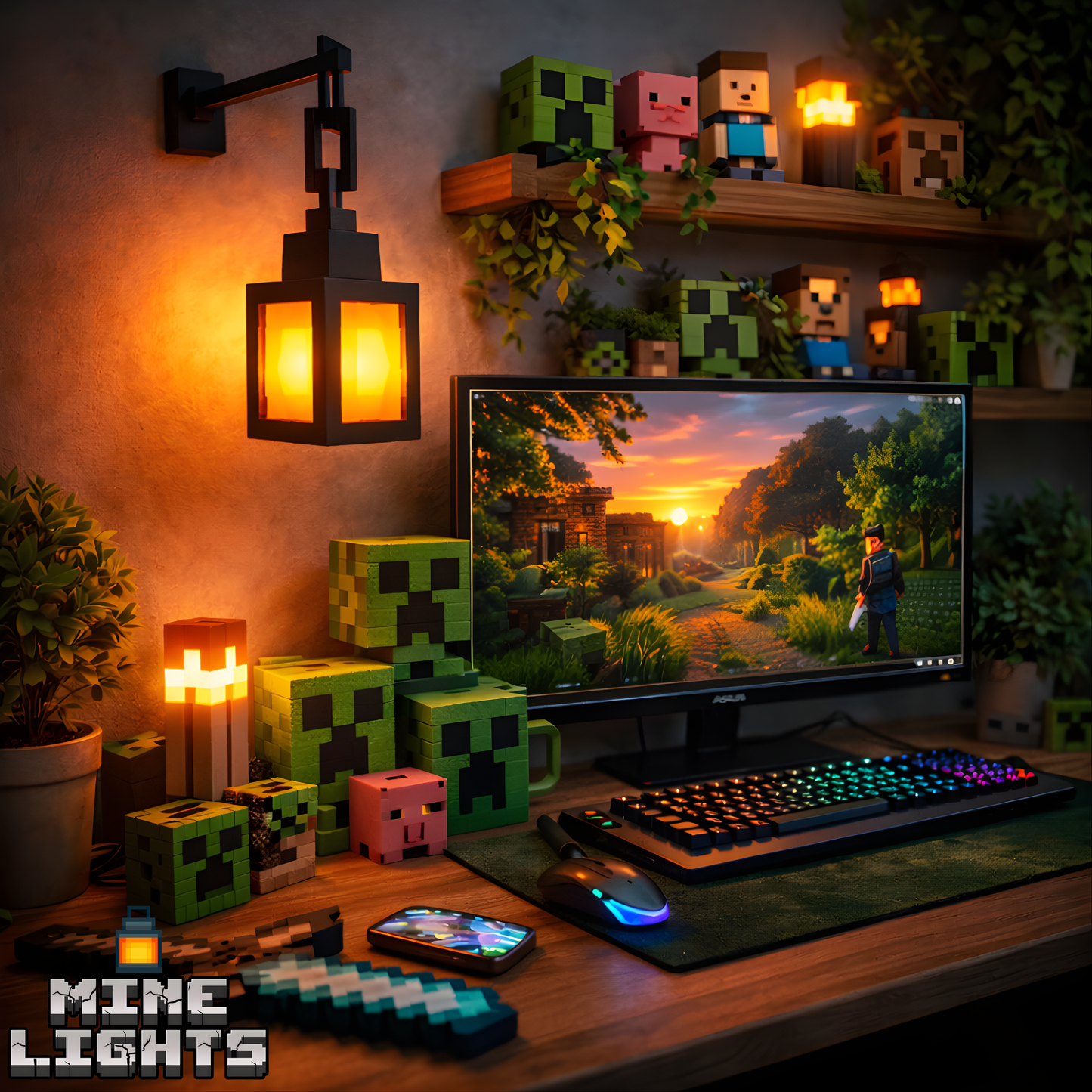 MineLight™ - Lampara Minecraft